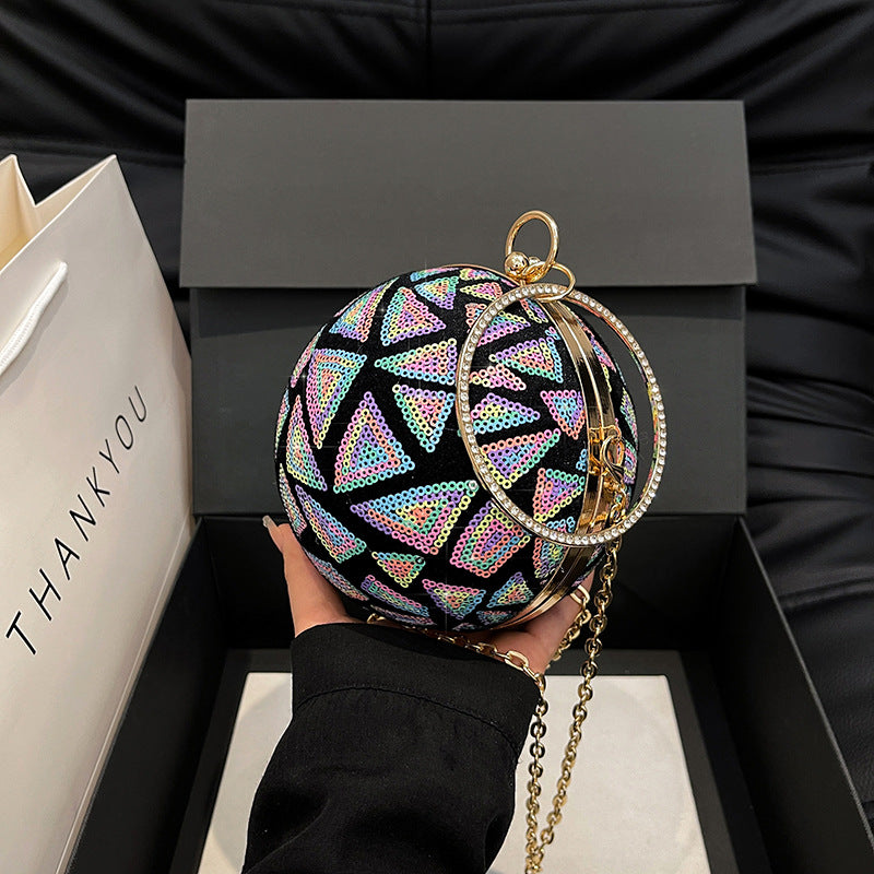 Wholesale sequin chain shoulder bag